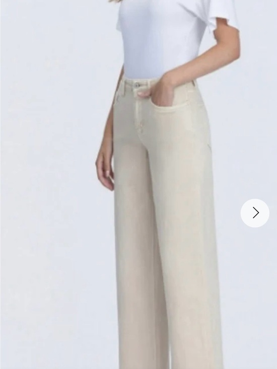 Vervet Denim - Vervet Wide Leg High-Rise Jeans in White Optic